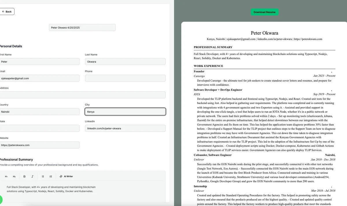 App screenshot